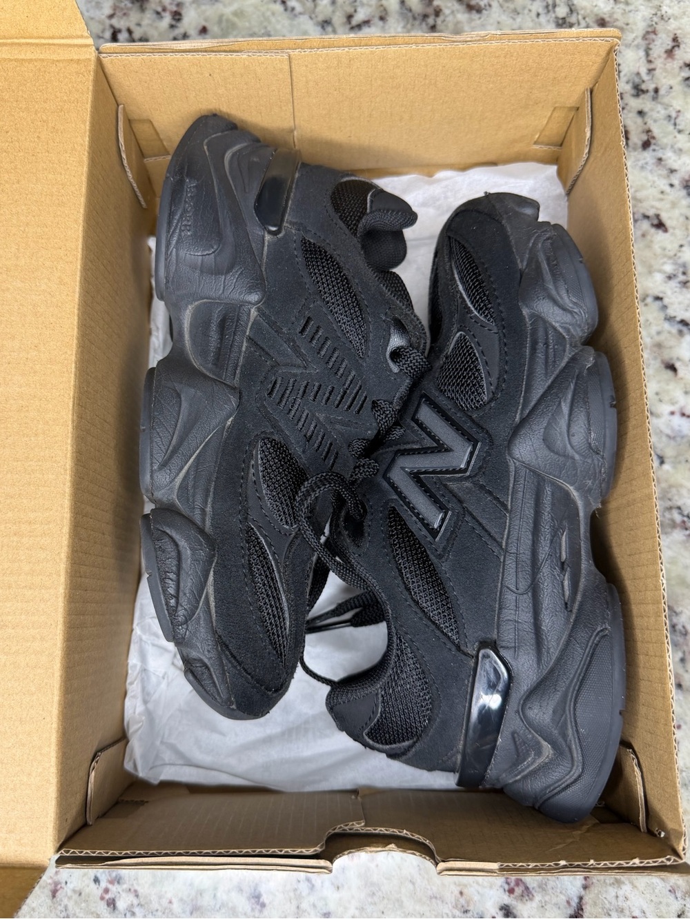 New Balance Kids Black Mesh Athletic Sneakers